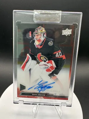 Mads Sogaard 2022-23 Upper Deck Clear Cut Hockey Base Autograph RC #CCMS